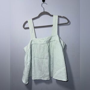 Joie Light Minty Color Cotton Summer Top Size Large EUC